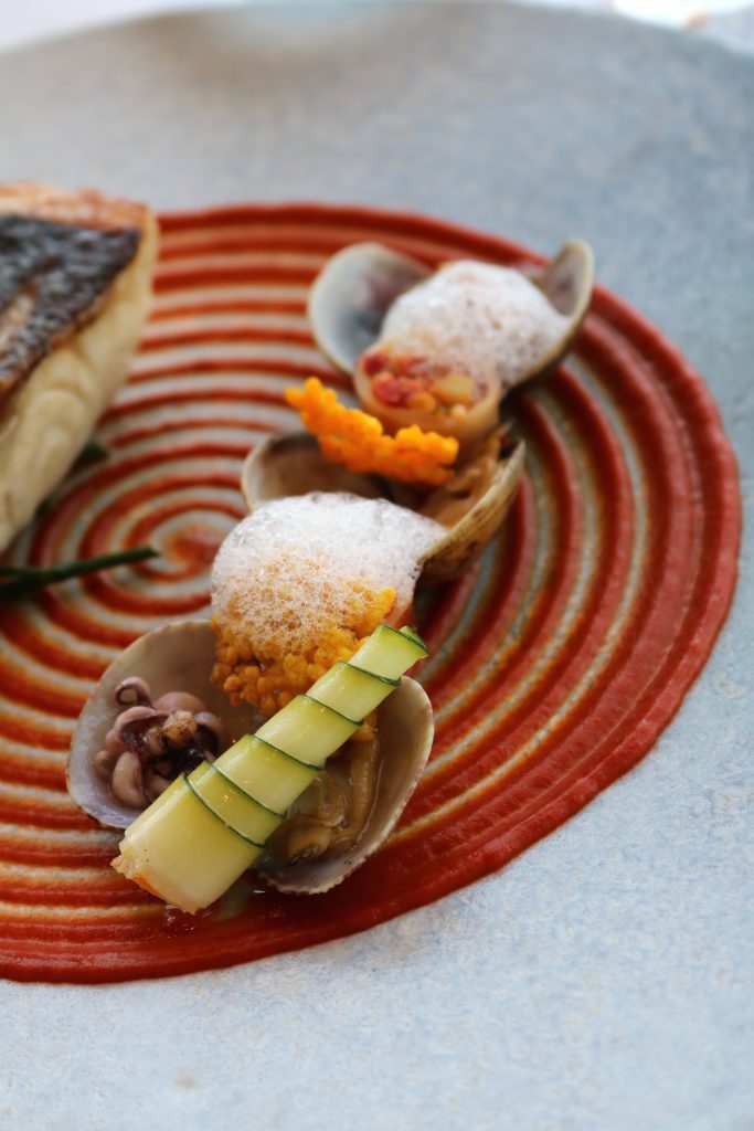Smoked Oyster Emulsion, Organic Salmon - Atmosphere Dubai Fine Dining - The Luxury Lifestyle Magazine