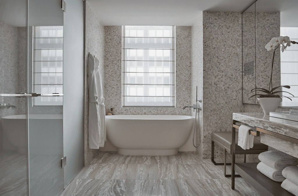 Bathroom Interior Four Seasons New York Downtown - Photo by Christian Horan