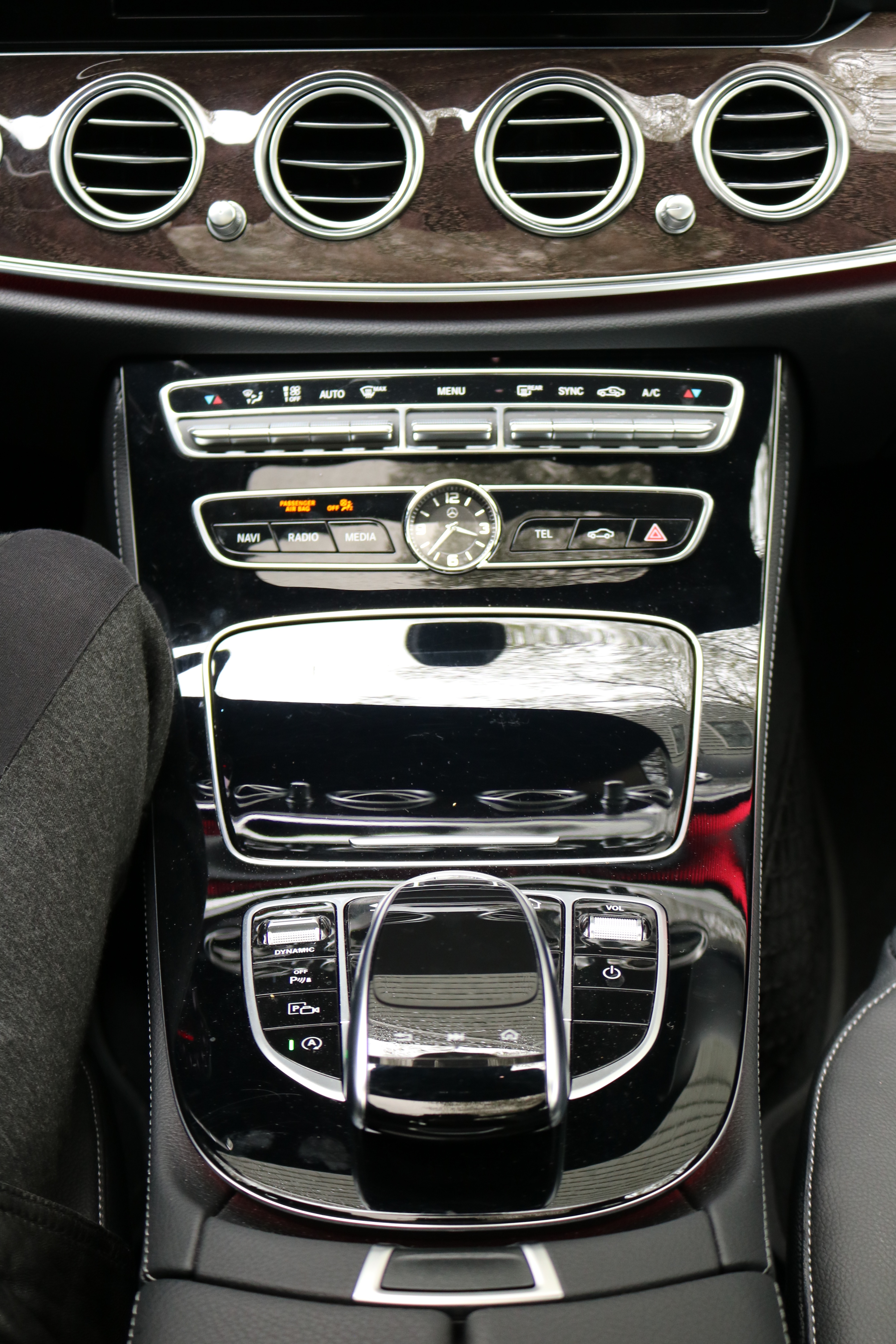 Mercedes Benz E-300 Interior Center Console Dashboard Details - The Luxury Lifestyle Magazine