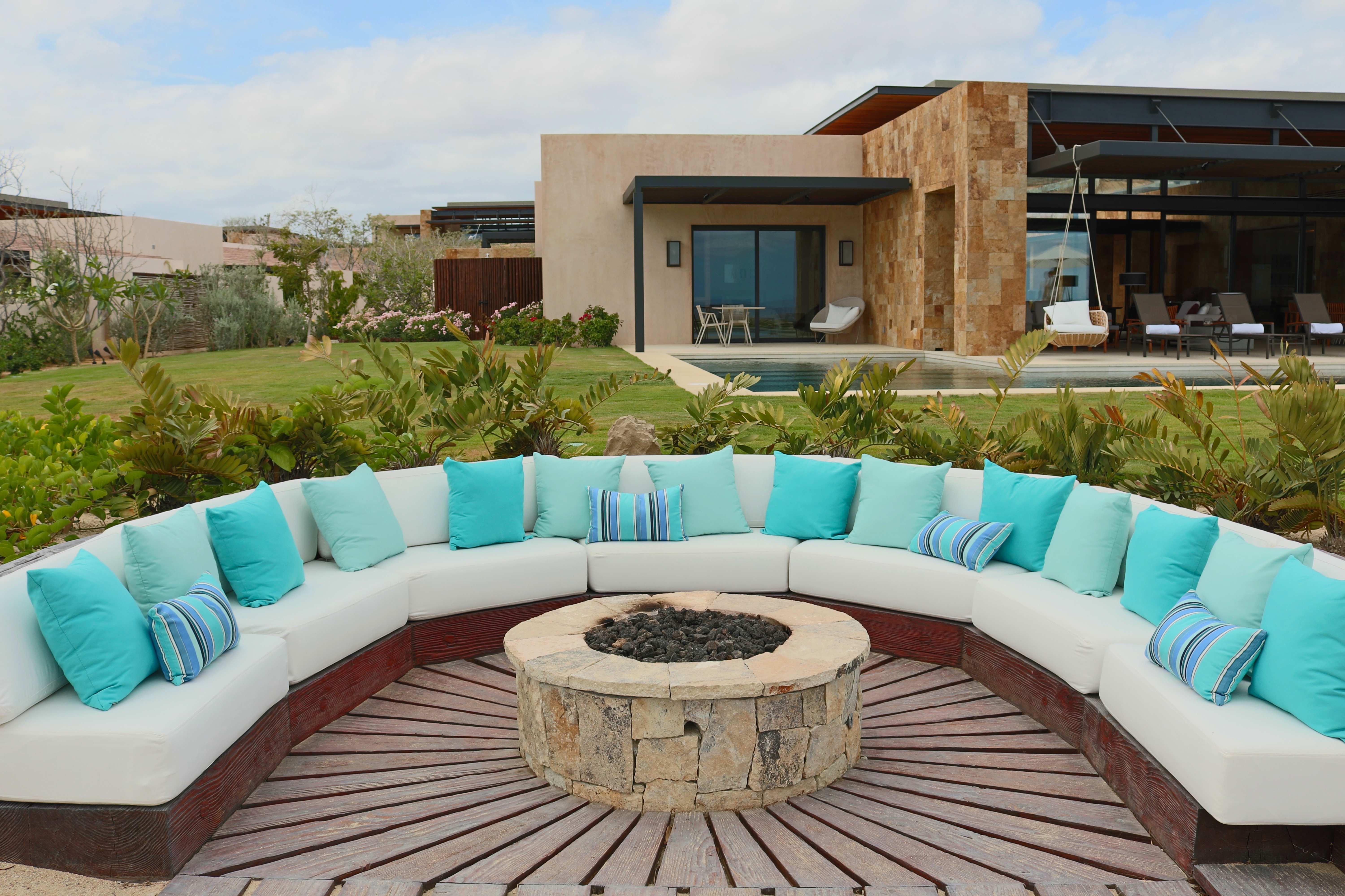 Beachfront Seating Area at The Enclaves Residence