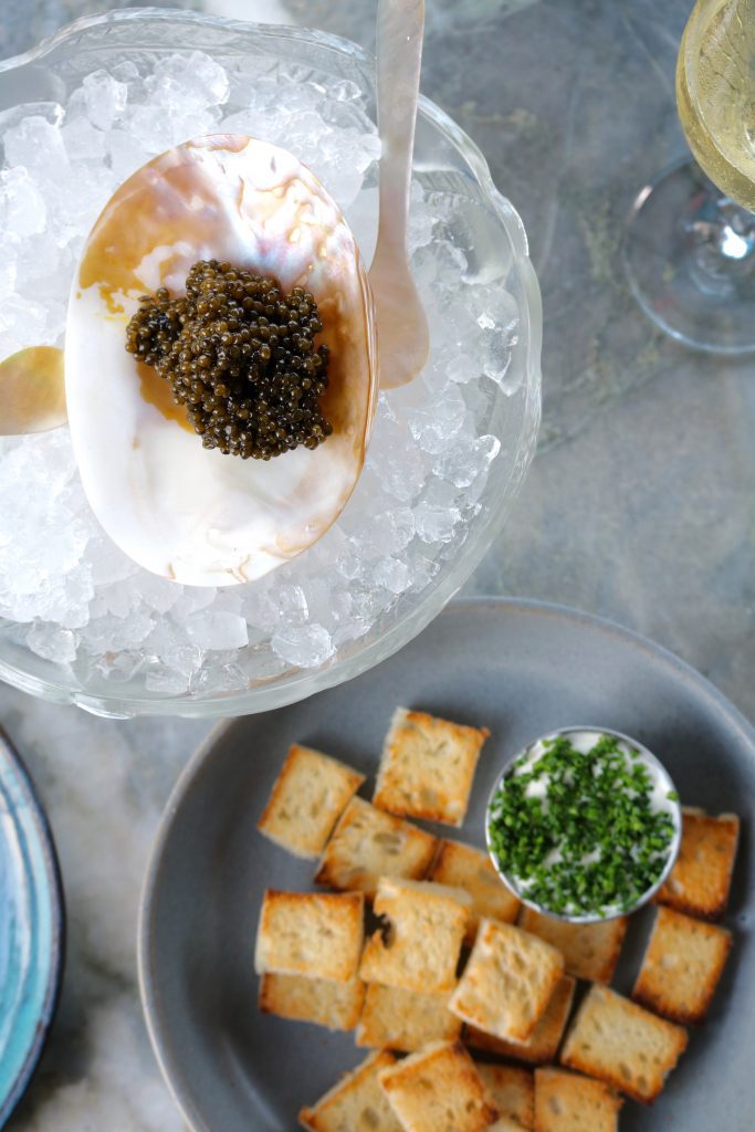 Sustainable Kaluga Caviar at 2 Spring in Oyster Bay, Long Island, New York