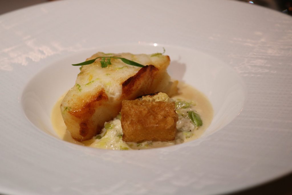 Chilean Sea Bass at Michelin Starred L'Appart in New York