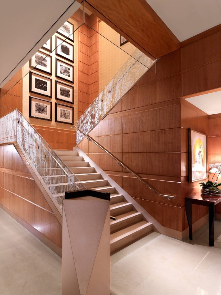 Lobby Staircase at Mandarin Oriental Boston