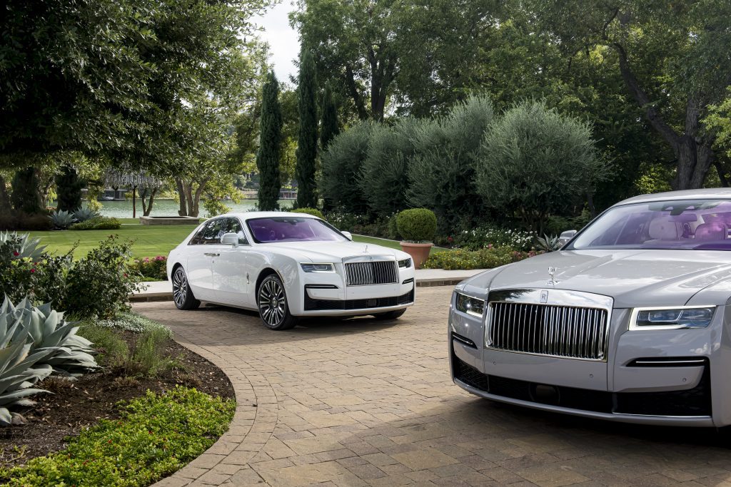 New 2021 Rolls Royce Ghost in Arctic White and Tempest Gray