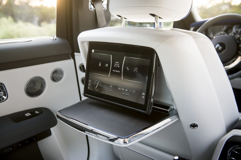 Rolls-Royce Ghost II Passenger Table Tray and Monitor - The Luxury Lifestyle Magazine - Photo by James Lipman