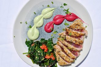 Seared Tuna - Mediterranean Cuisine at Oniro Taverna in Woodbury, Long Island