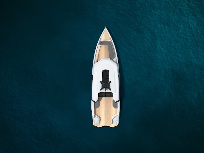 Top View of Navier 27 Yacht - Electric Hydrofoil Yacht