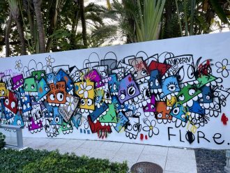 Flore Mural at The Sagamore Hotel Art Basel Miami 2021 Poolside brought to you by ACED GALLERY