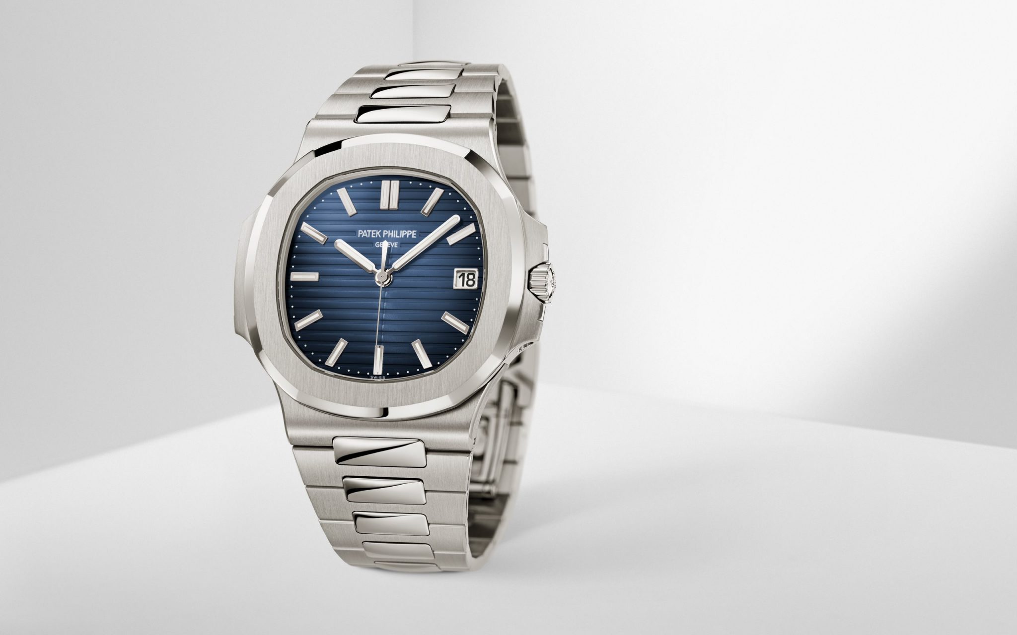 Cinturino Originale Patek Philippe Nautilus – Pelle Gommata Nera 25/18 Mm, Nuovo Senza Etichette