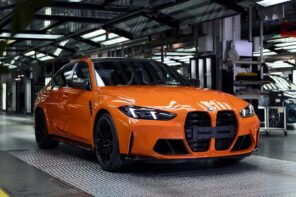 Fire Orange BMW M3 on the production line at BMW Plant Munich