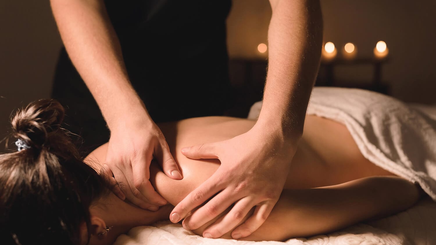 Woman getting a massage at Canyon Ranch Austin