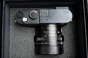 Leica Q3 camera with lens in packaging