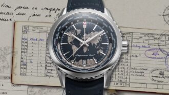 Raymond Weil Freelancer World-Traveller watch with world map dial